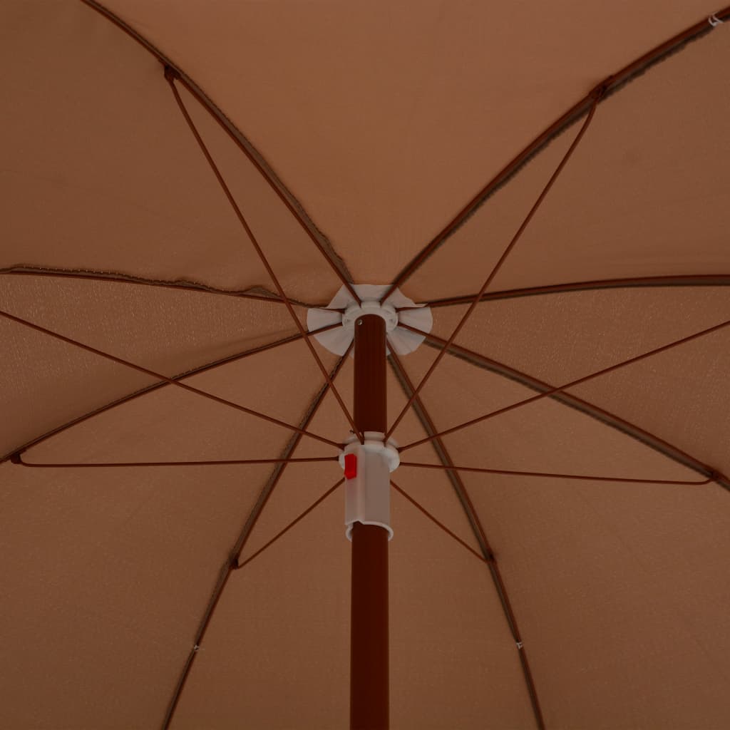 vidaXL tópszínű napernyő acélrúddal 180 cm