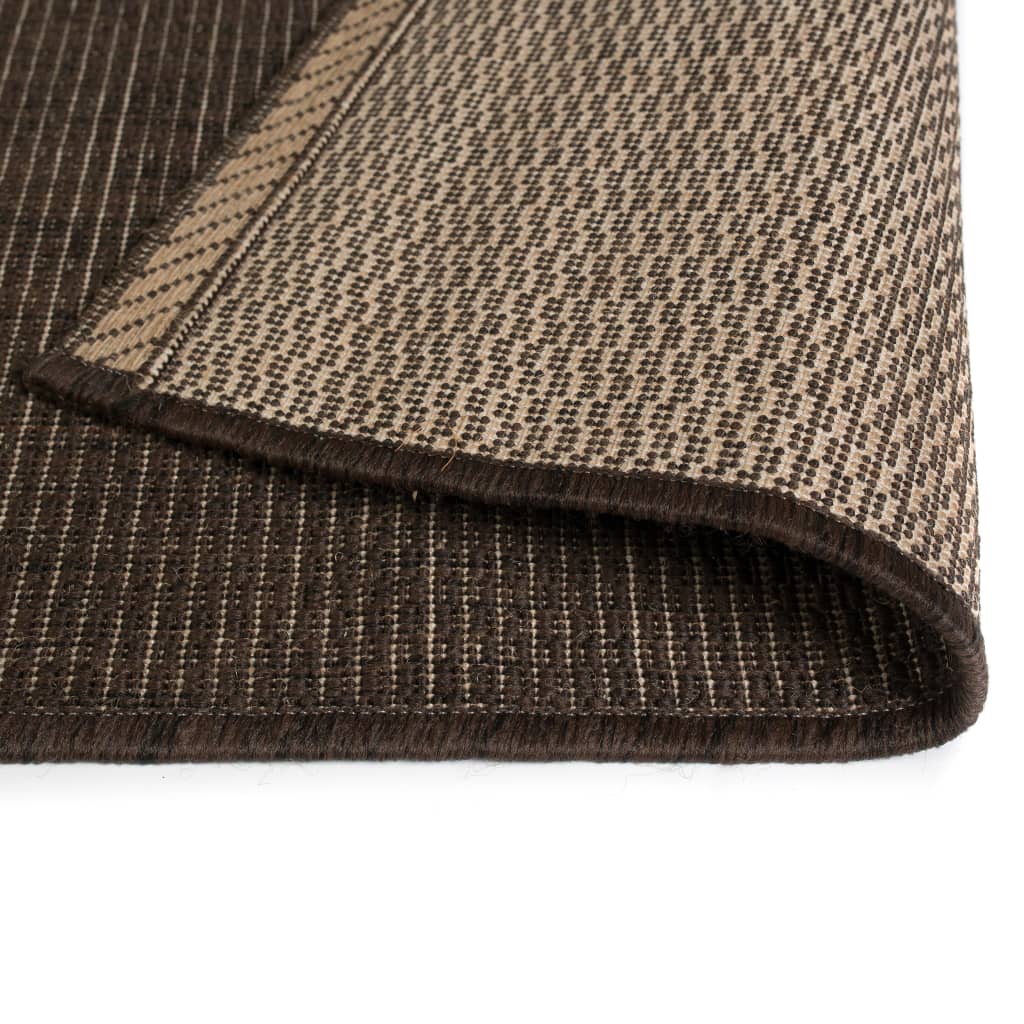 vidaXL barna, szizál hatású beltéri/kültéri szőnyeg 180 x 280 cm