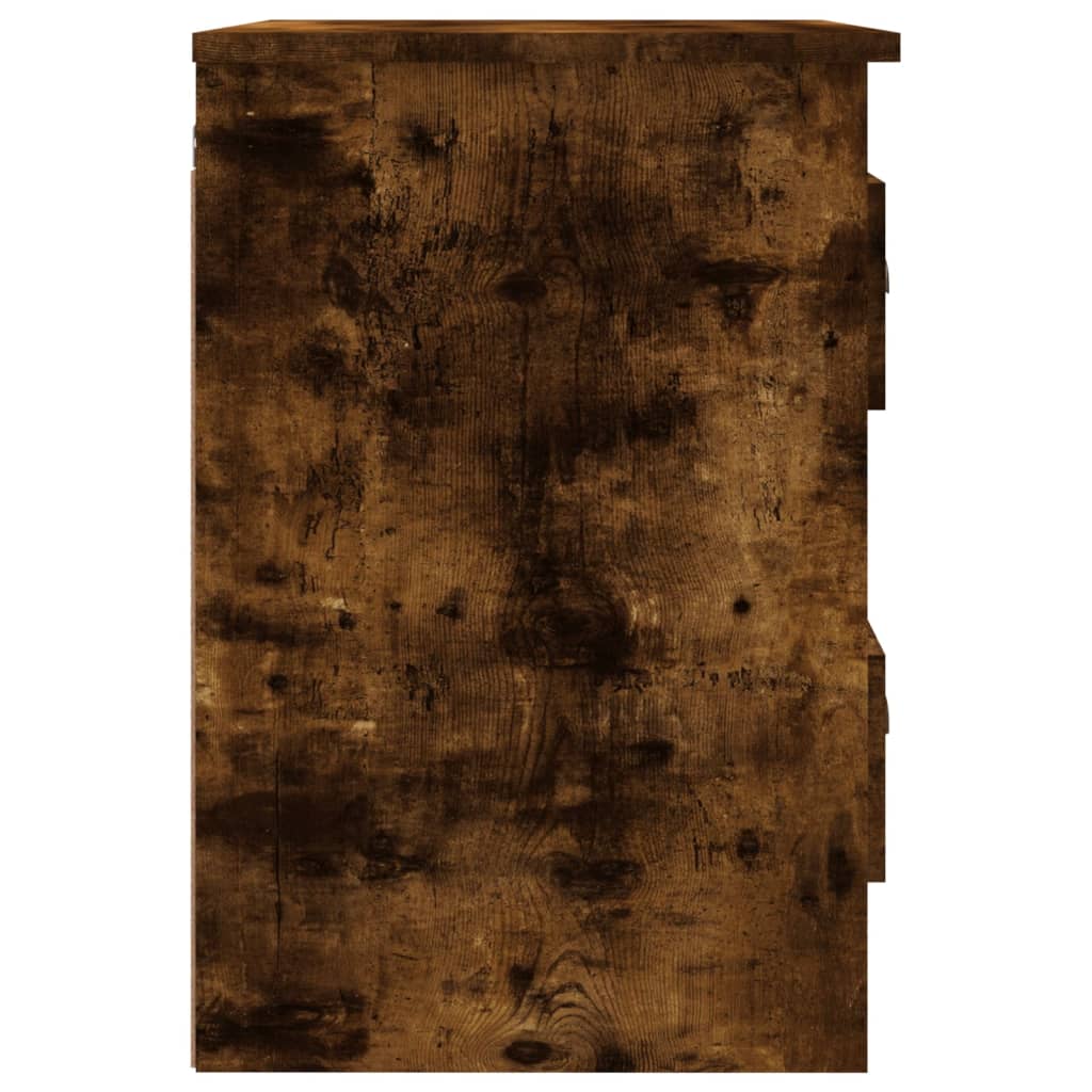 vidaXL füstös tölgyszínű falra szerelhető éjjeliszekrény 41,5x36x53 cm