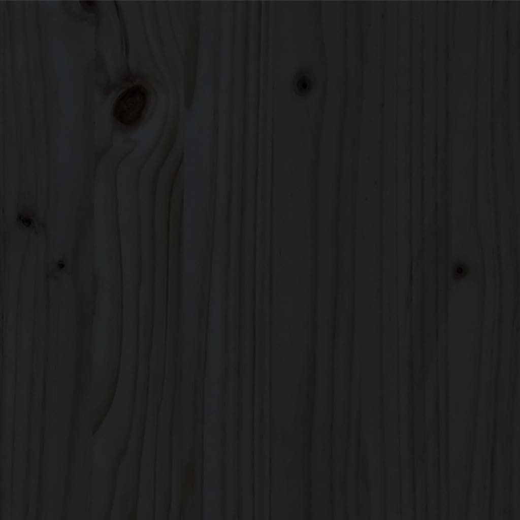vidaXL fekete tömör fenyőfa ágykeret 135 x 190 cm (Double)