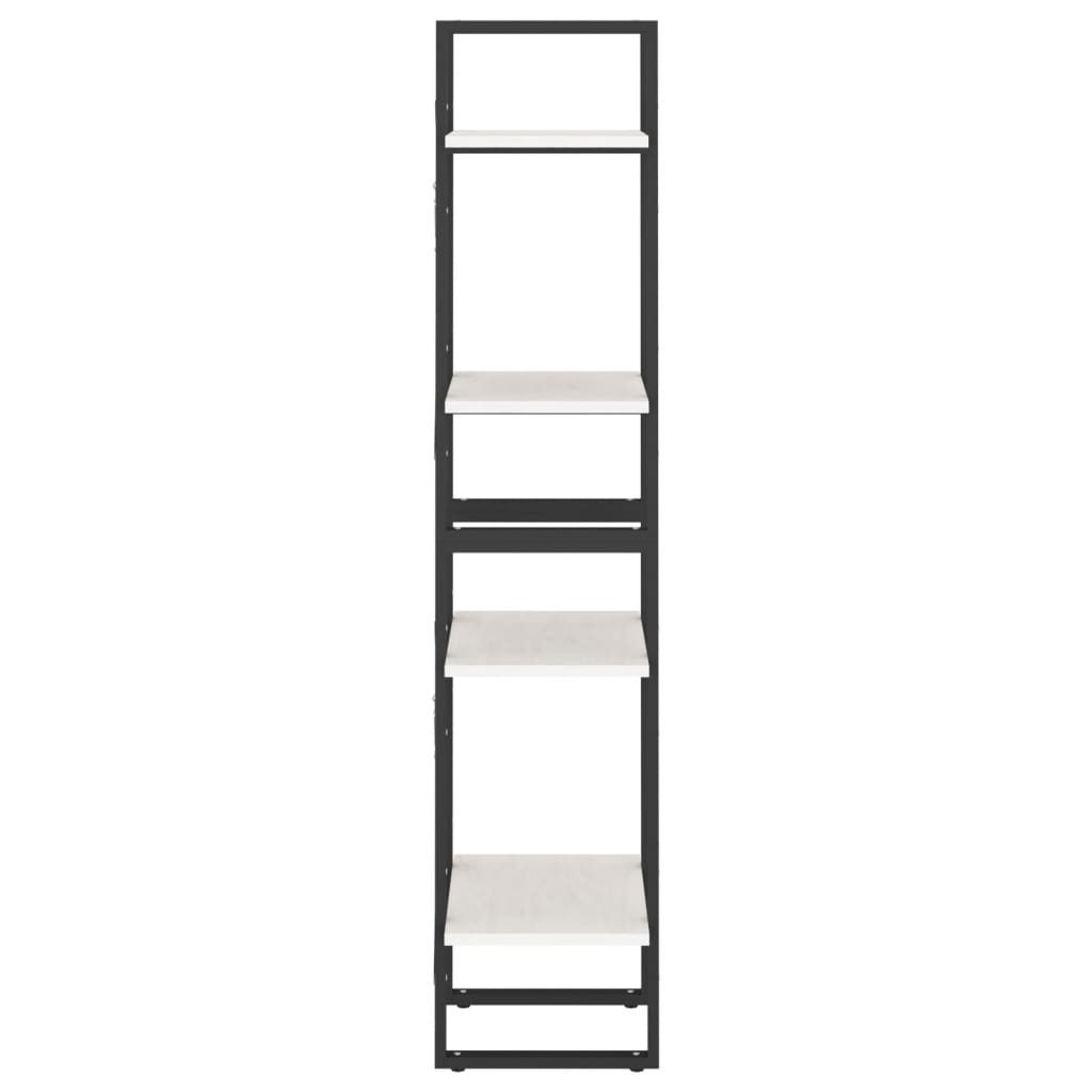 vidaXL négyszintes fehér tömör fenyőfa könyvszekrény 40 x 30 x 140 cm