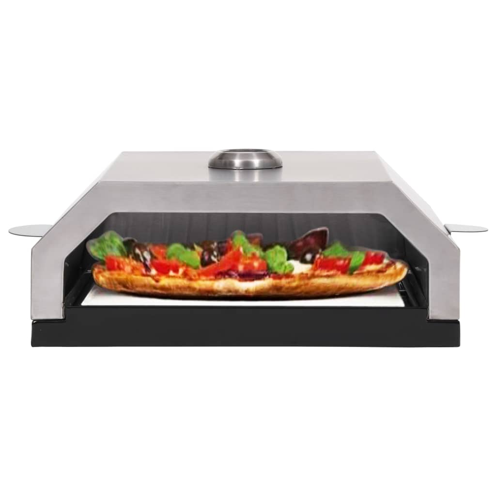 vidaXL pizzasütő kerámialappal gázüzemű/faszenes grillezőhöz