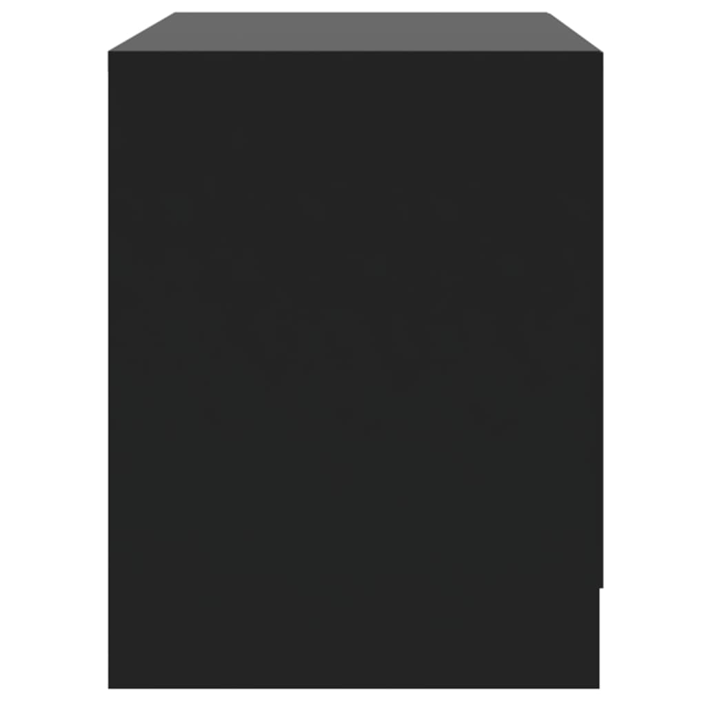 vidaXL fekete forgácslap éjjeliszekrény 45 x 34,5 x 44,5 cm