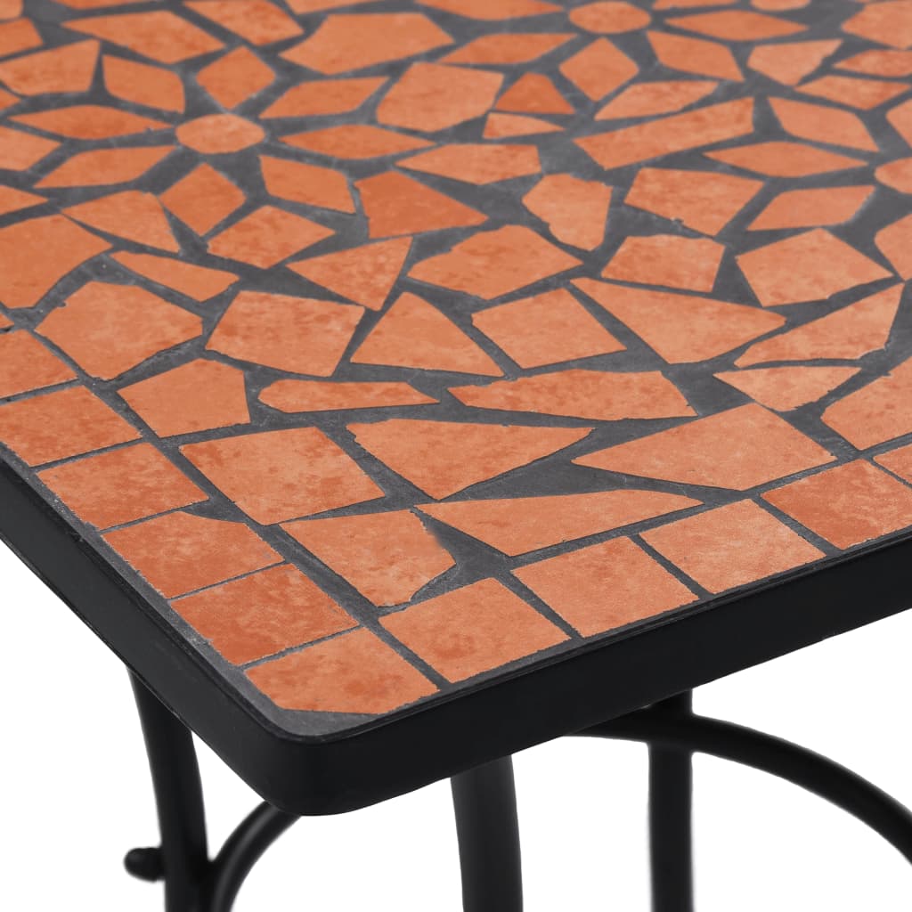 vidaXL terrakotta mozaikos bisztróasztal 60 cm