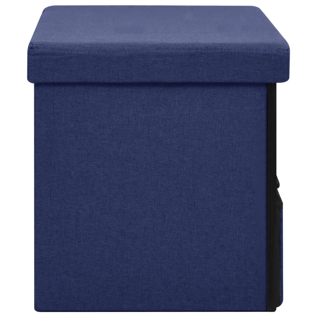 vidaXL kék összecsukható művászon tárolópad 76 x 38 x 38 cm