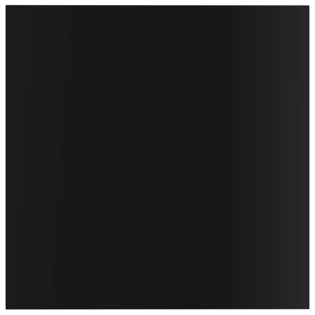 vidaXL 4 db magasfényű fekete forgácslap könyvespolc 40 x 40 x 1,5 cm