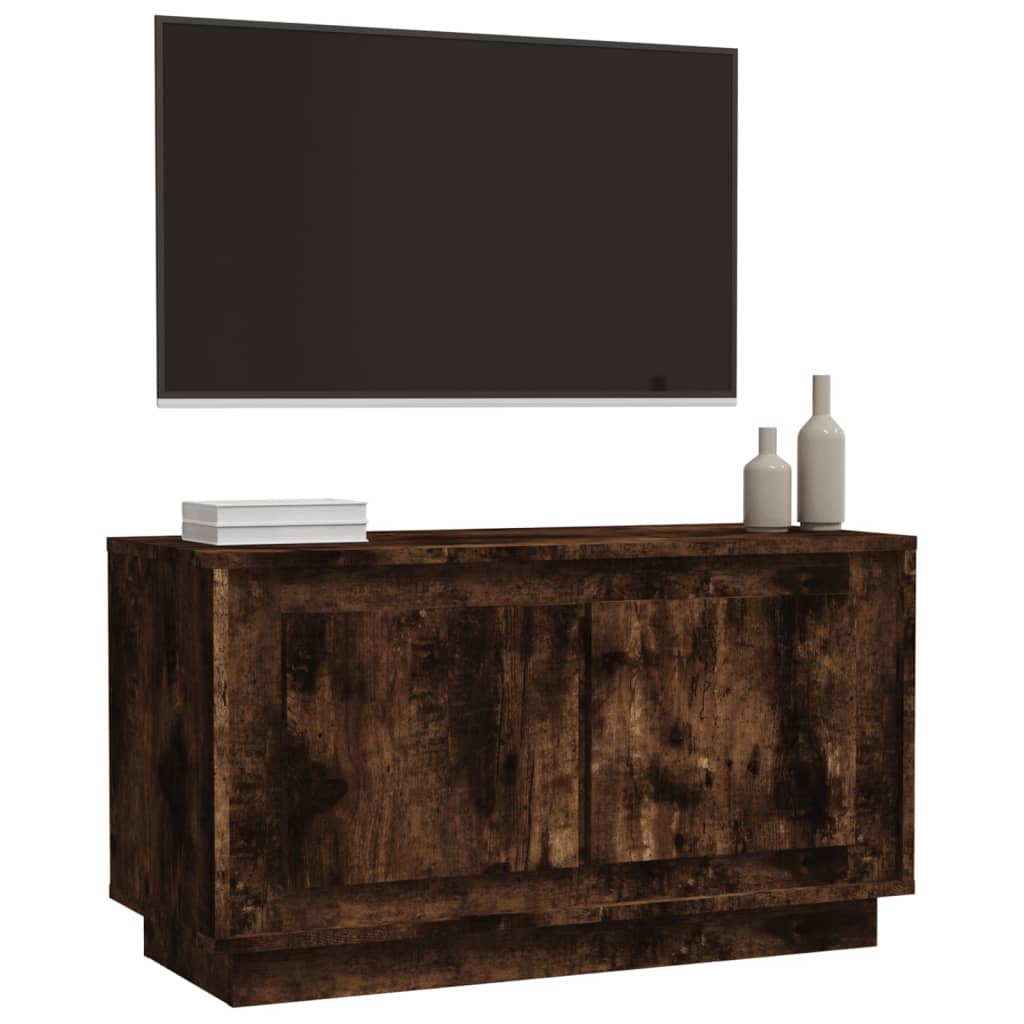 vidaXL füstös tölgyszínű szerelt fa TV-szekrény 80x35x45 cm