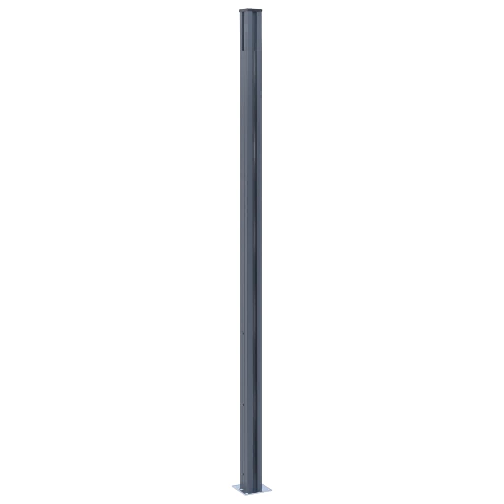 vidaXL 2 db sötétszürke alumínium kerítésoszlop 185 cm