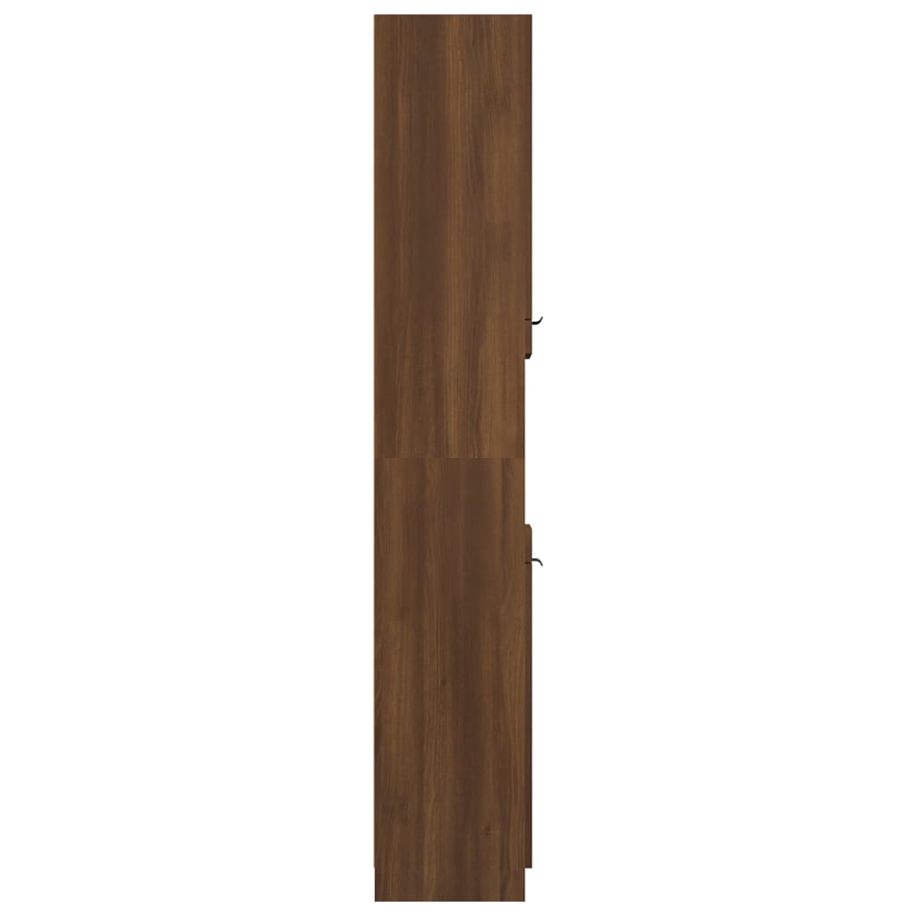 vidaXL barna tölgyszínű szerelt fa fürdőszobaszekrény 32x34x188,5 cm