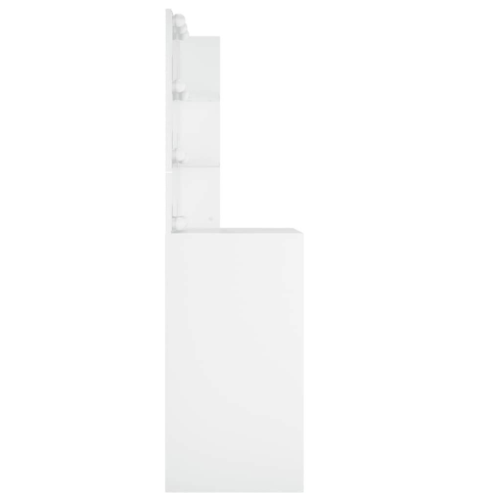 vidaXL fehér fésülködőasztal LED-világítással 60 x 40 x 140 cm