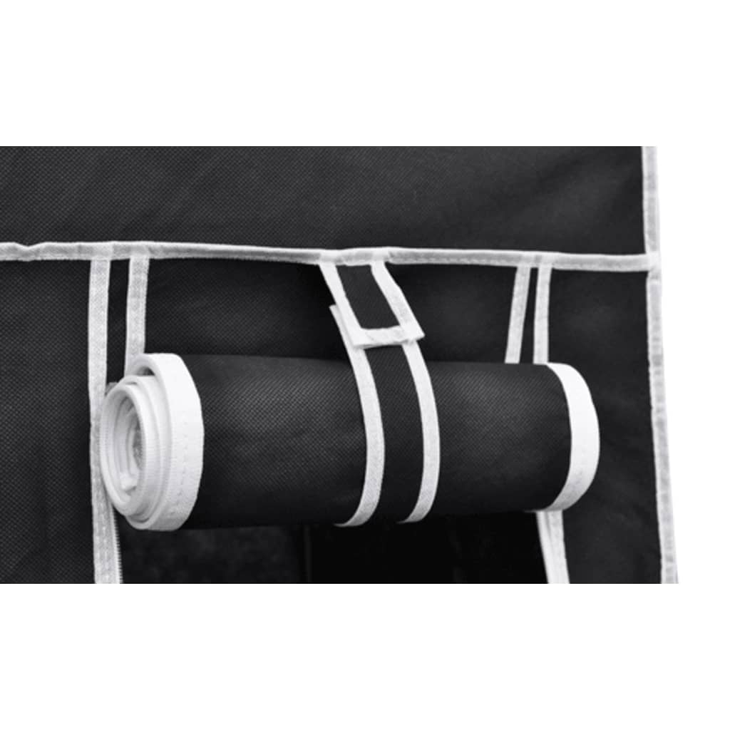 vidaXL fekete összecsukható ruhásszekrény 110 x 45 x 175 cm