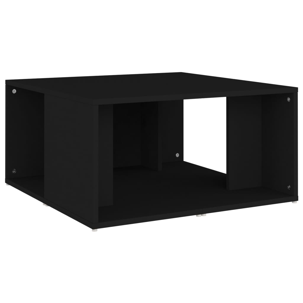 vidaXL 4 db fekete forgácslap dohányzóasztal 33 x 33 x 33 cm