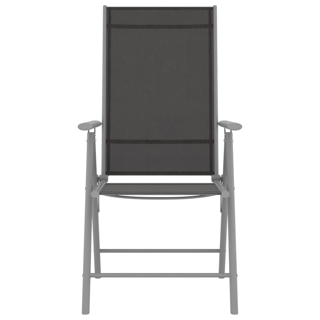 vidaXL 4 db fekete összecsukható textilén kerti szék