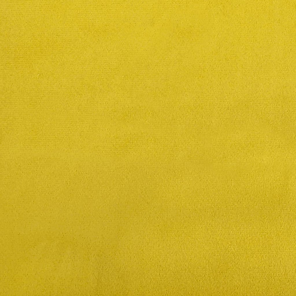 vidaXL sárga bársonyfotel 63 x 76 x 80 cm