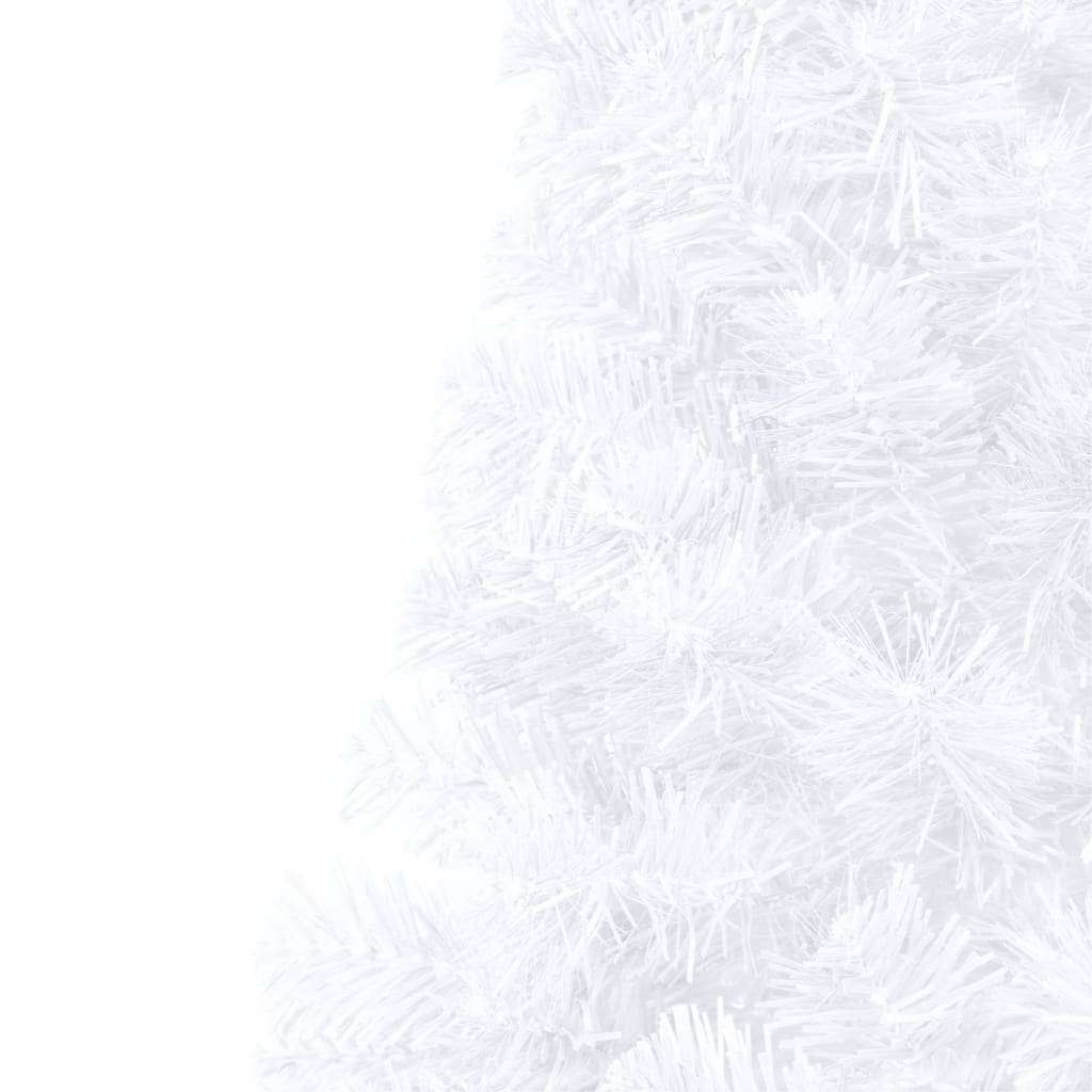 vidaXL fehér fél műkarácsonyfa LED-ekkel és gömbszettel 150 cm