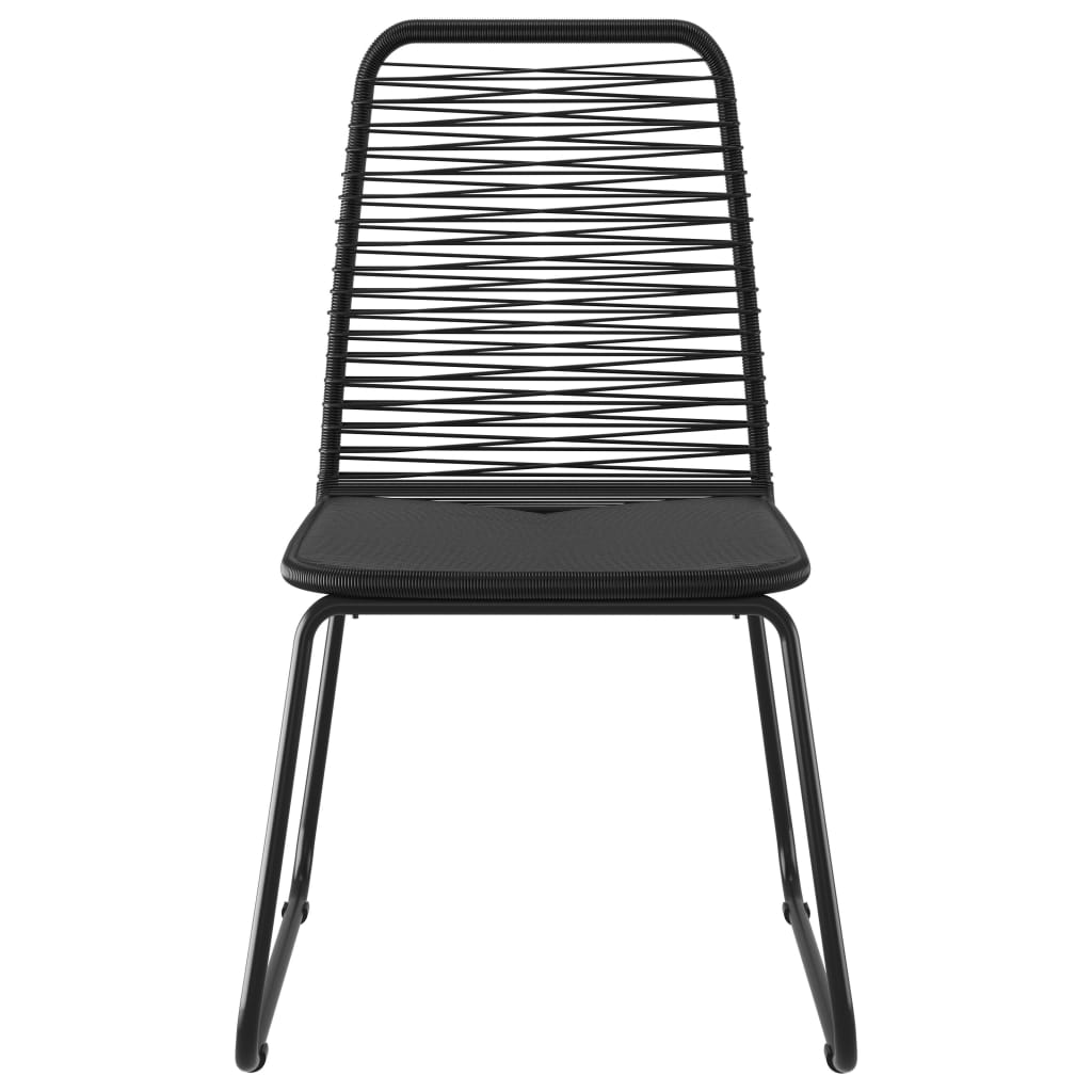 vidaXL 6 db fekete polyrattan kültéri szék