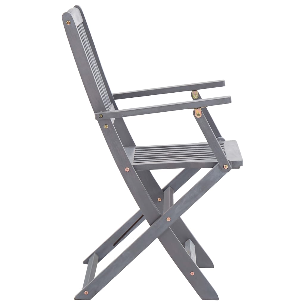 vidaXL 6 db összecsukható tömör akácfa kültéri szék
