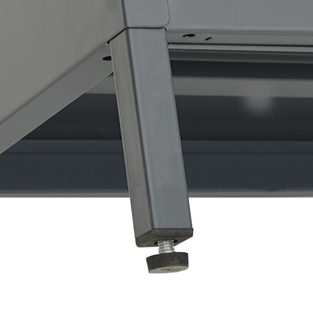 vidaXL antracitszürke acél és üveg TV-szekrény 90 x 30 x 44 cm