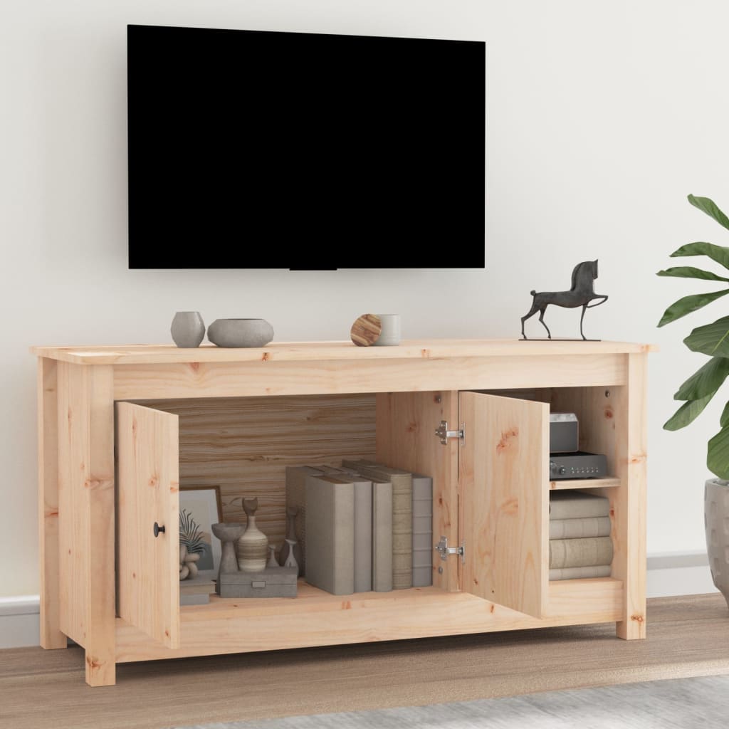 vidaXL tömör fenyőfa TV-szekrény 103 x 36,5 x 52 cm