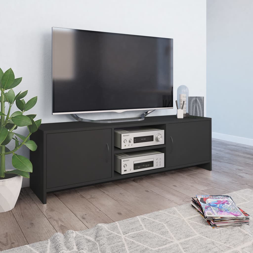 vidaXL szürke forgácslap TV-szekrény 120 x 30 x 37,5 cm