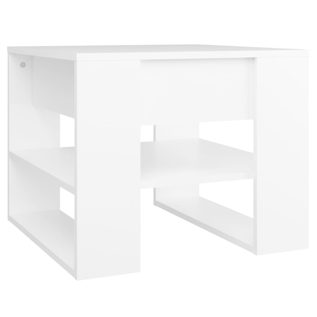 vidaXL fehér szerelt fa dohányzóasztal 55,5 x 55 x 45 cm