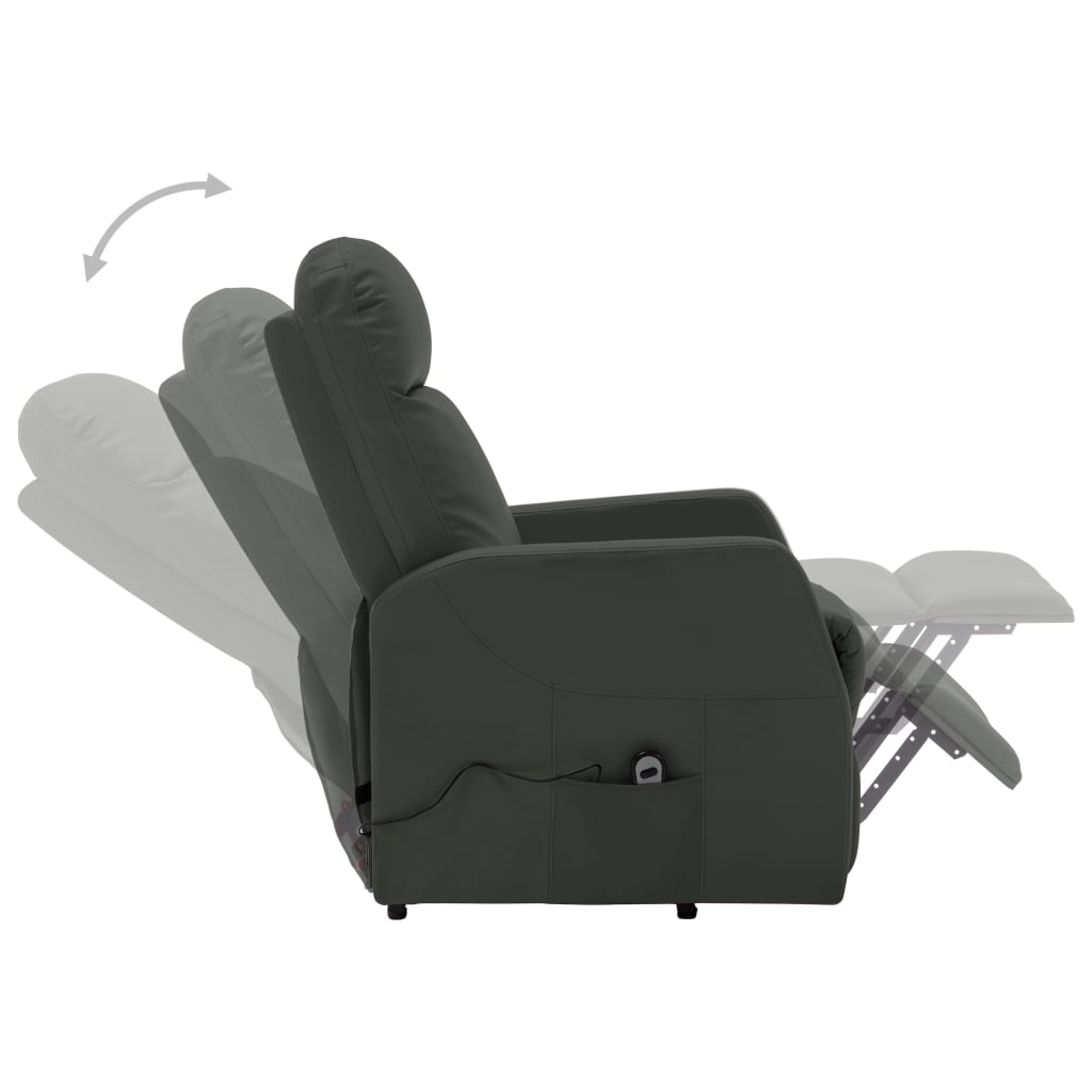 vidaXL antracitszürke műbőr felállást segítő fotel