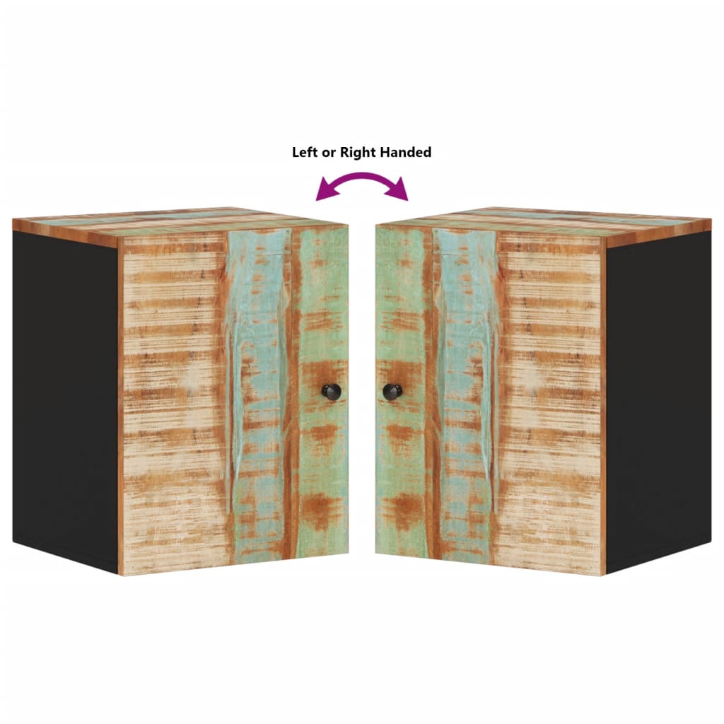 vidaXL tömör újrahasznosított fa fali fürdőszobaszekrény 38x33x48 cm
