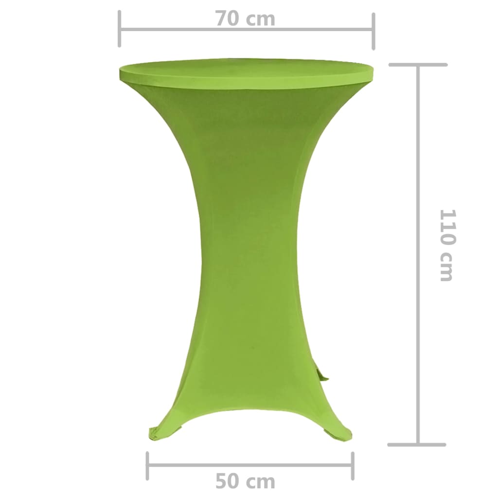 vidaXL 2 db 70 cm zöld nyújtható asztalterítő