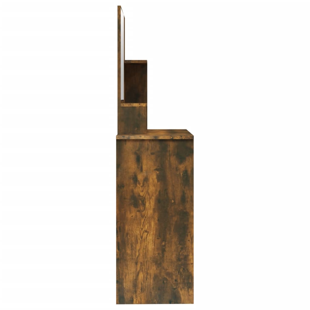 vidaXL füstös tölgy színű fésülködőasztal tükörrel 86,5 x 35 x 136 cm