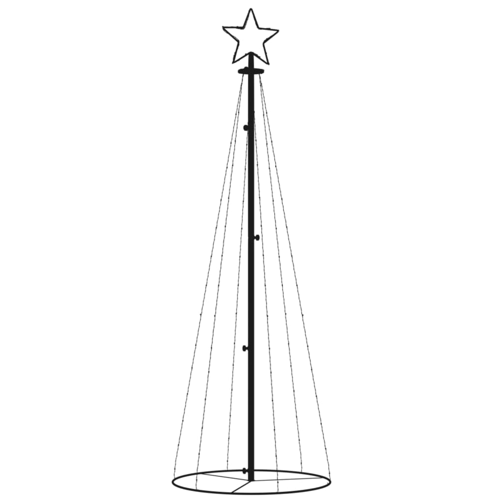 vidaXL kúp alakú karácsonyfa 108 hideg fehér LED-del 70 x 180 cm