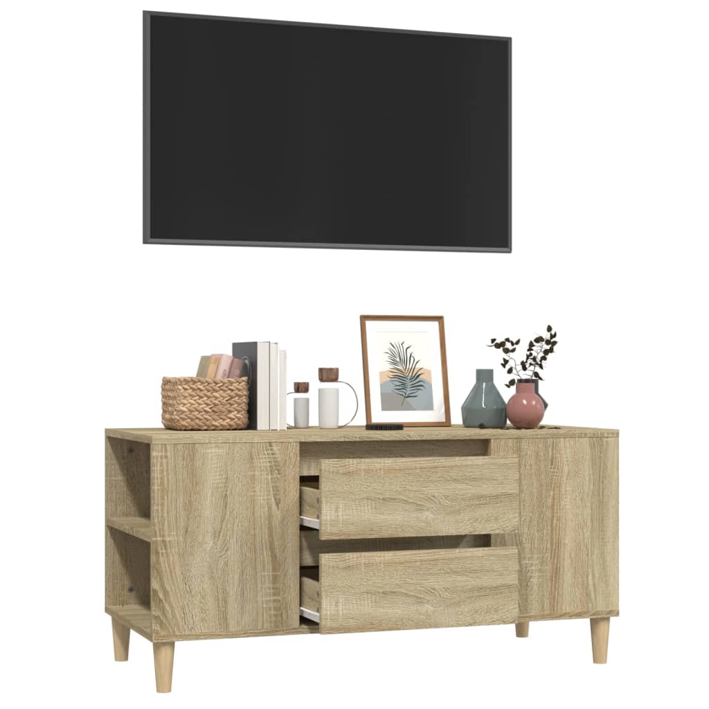 vidaXL sonoma-tölgyszínű szerelt fa fali TV-szekrény 102x44,5x50 cm