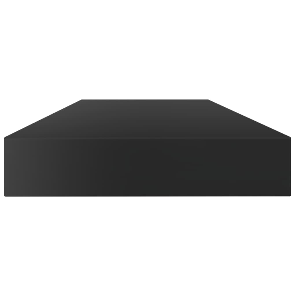 vidaXL 8 db magasfényű fekete forgácslap könyvespolc 100 x 10 x 1,5 cm