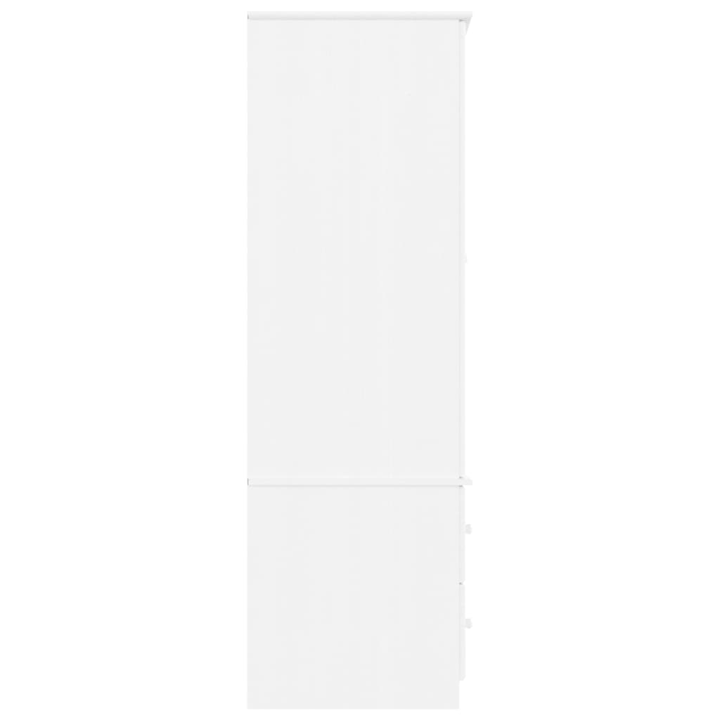 vidaXL ALTA fehér tömör fenyőfa ruhásszekrény 90x55x170 cm