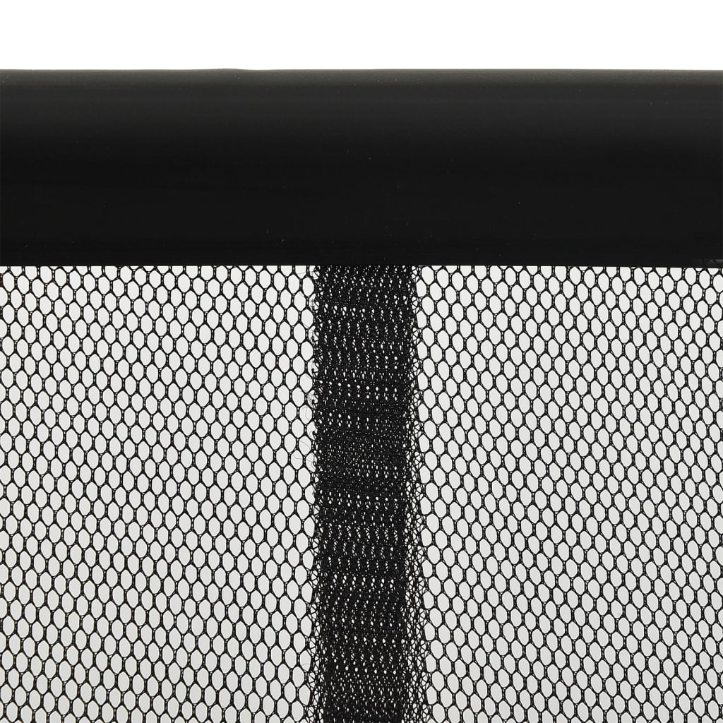 vidaXL fekete szúnyogháló ajtóra 5 részes hálós függönnyel 120x240 cm