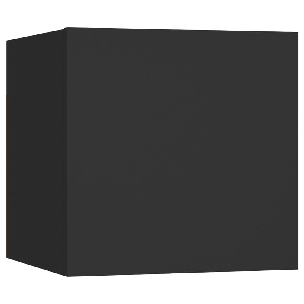 vidaXL fekete forgácslap éjjeliszekrény 30,5 x 30 x 30 cm