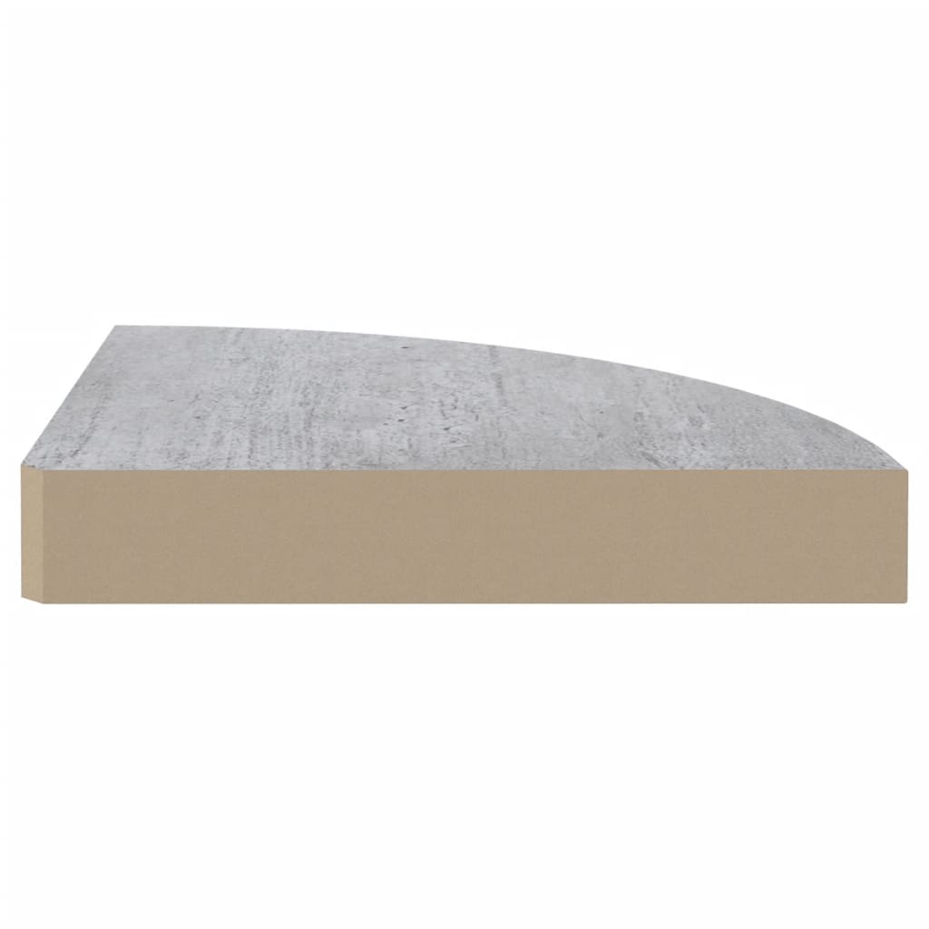 vidaXL 2 db betonszürke MDF fali sarokpolc 35 x 35 x 3,8 cm