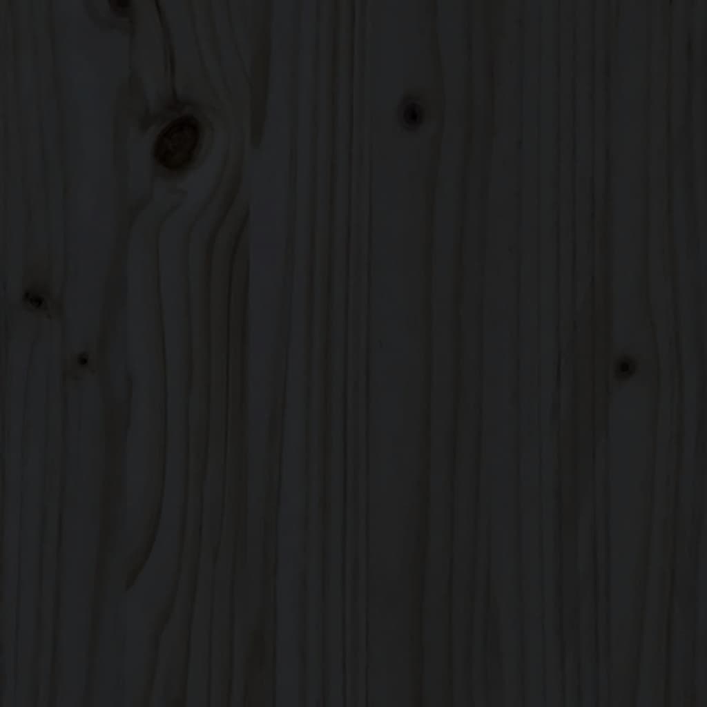 vidaXL fekete tömör fenyőfa sarokkanapé párnákkal