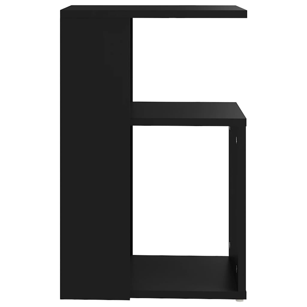 vidaXL fekete forgácslap kisasztal 36 x 30 x 56 cm