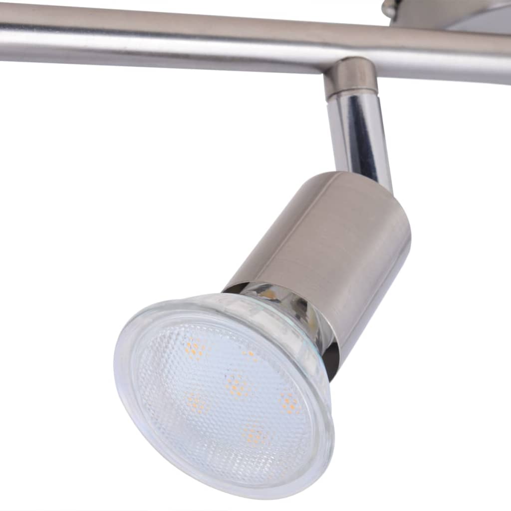 6 LED-es spot mennyezeti lámpa selyemfényű nikkel