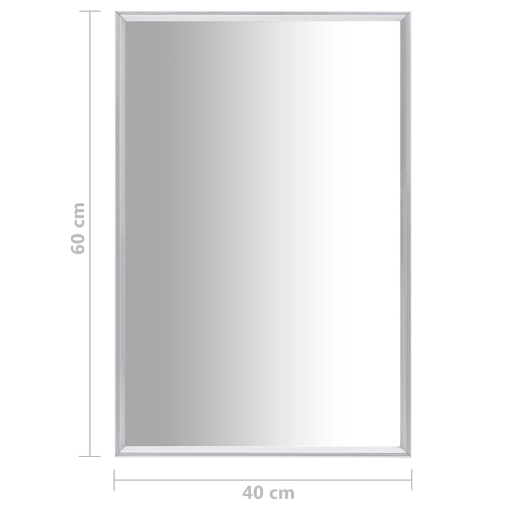 vidaXL ezüstszínű tükör 60 x 40 cm