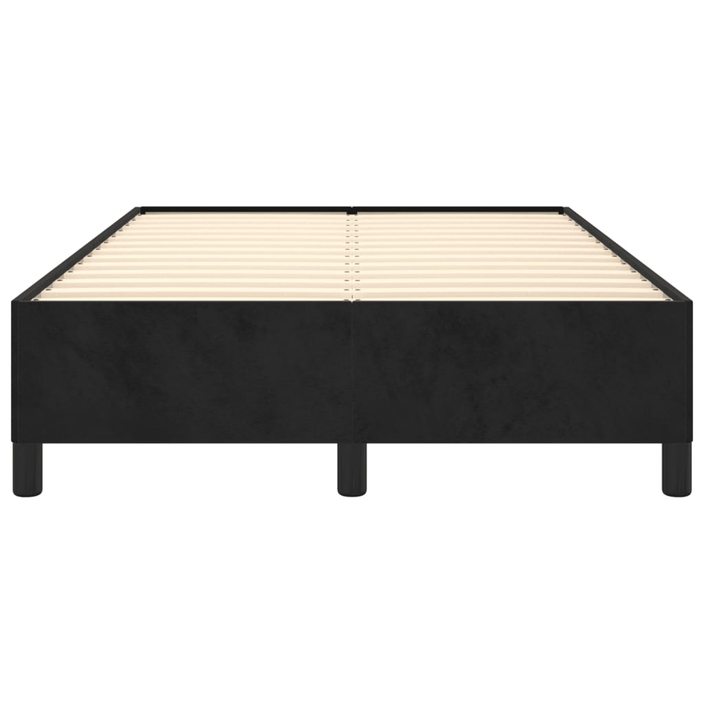 vidaXL fekete bársony ágykeret 120 x 190 cm