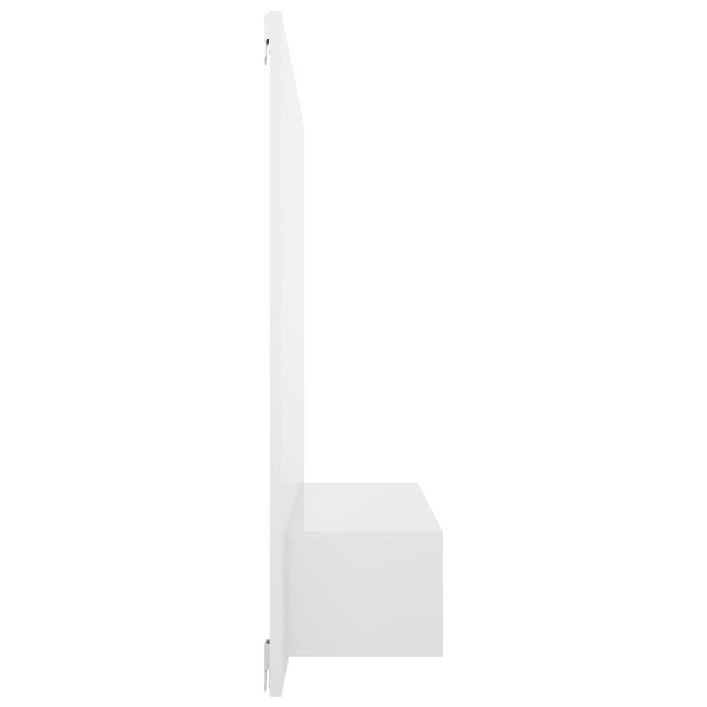 vidaXL magasfényű fehér fali forgácslap TV-szekrény 120x23,5x90 cm