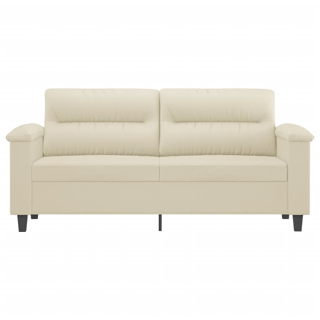 vidaXL 2 személyes krémszínű műbőr kanapé 140 cm