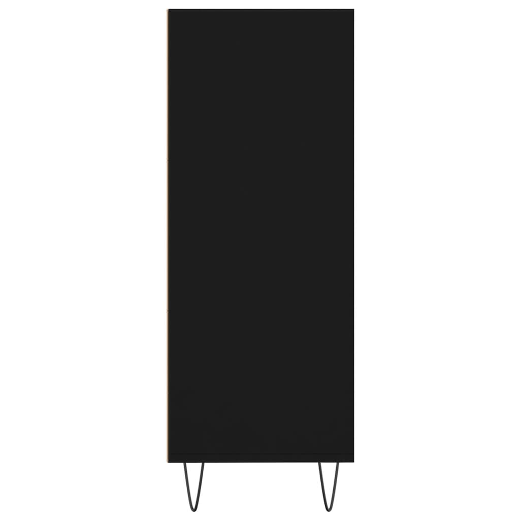 vidaXL fekete szerelt fa könyvespolc 69,5 x 32,5 x 90 cm