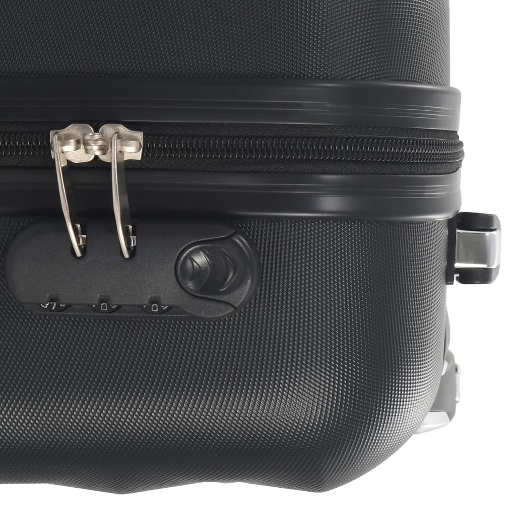 vidaXL fekete keményfalú ABS gurulós bőrönd