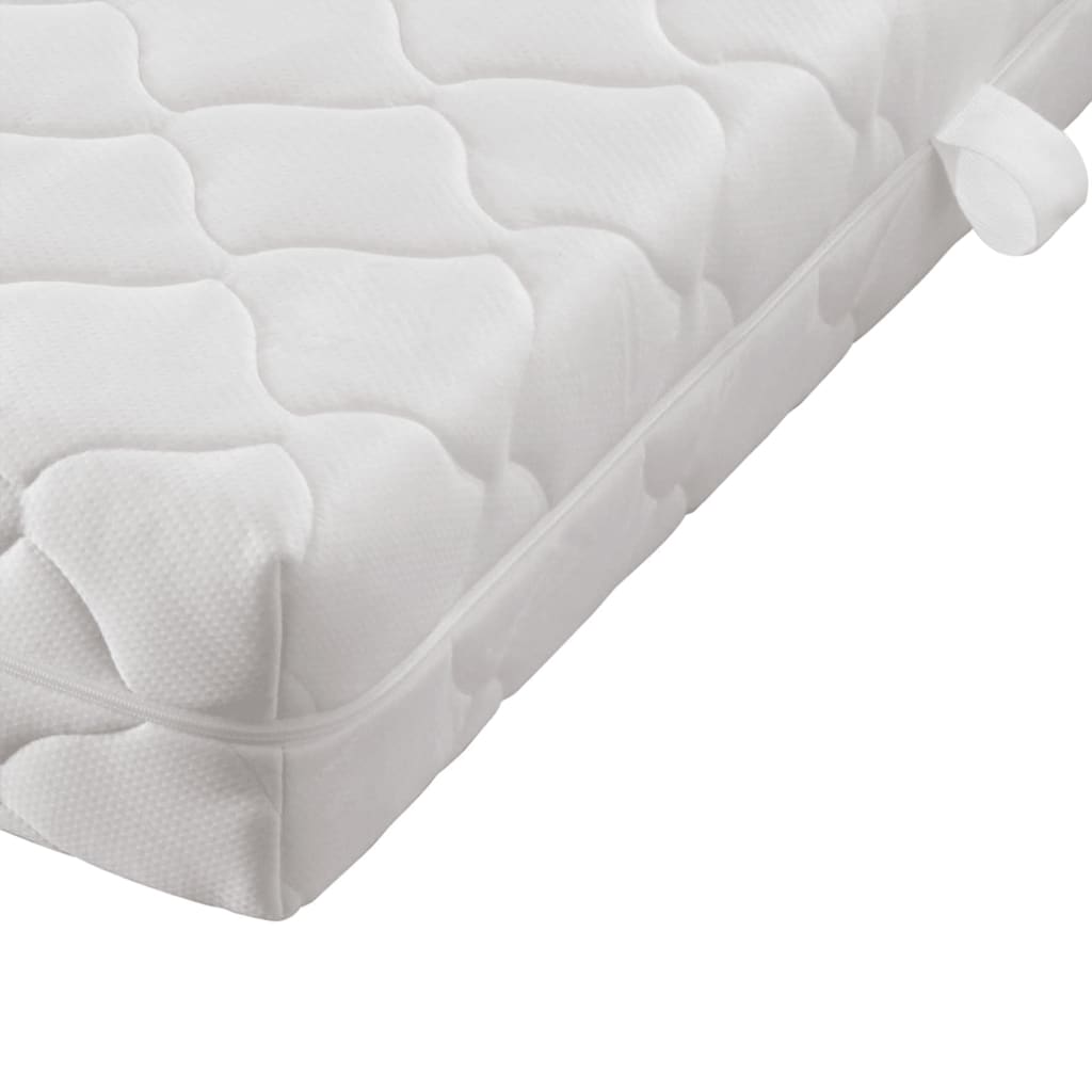 vidaXL szürke műbőr ágy matraccal 140 x 200 cm