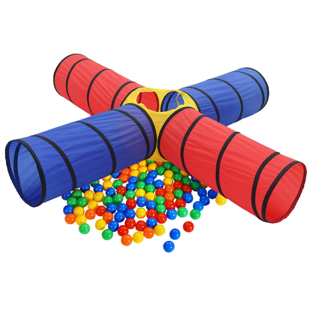 vidaXL többszínű gyerek-játszóalagút 250 labdával