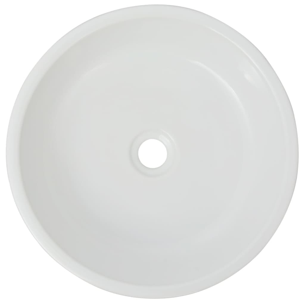 vidaXL Kerek, fehér kerámia mosdókagyló 42x12cm