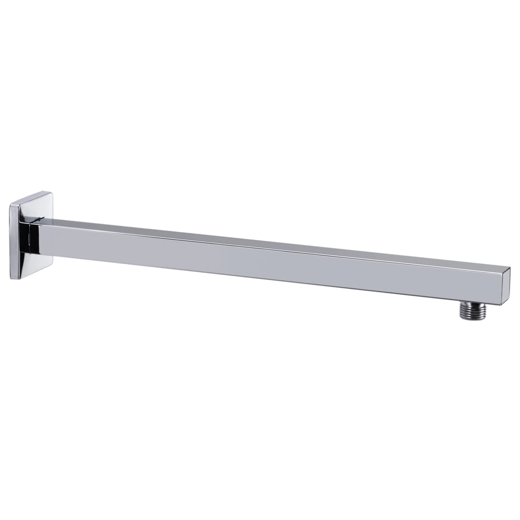 vidaXL ezüstszínű négyszögletes rozsdamentes acél zuhanytartókar 40 cm