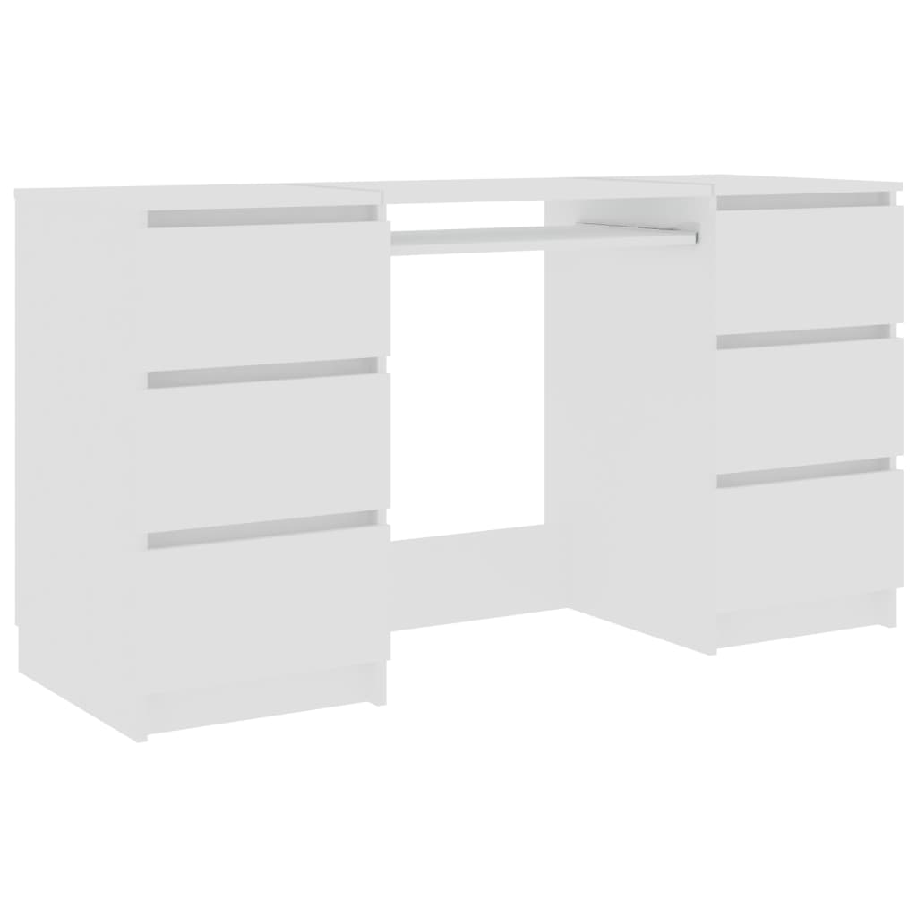 vidaXL fehér forgácslap íróasztal 140 x 50 x 77 cm
